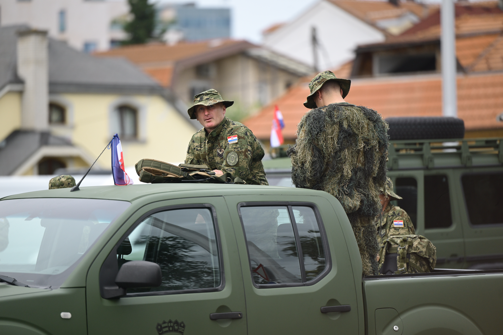 29.07.2025., Zagreb - Okupljanje vojske uoci generalne probe svecanog vojnog mimohoda. Photo: Neva Zganec/PIXSELL