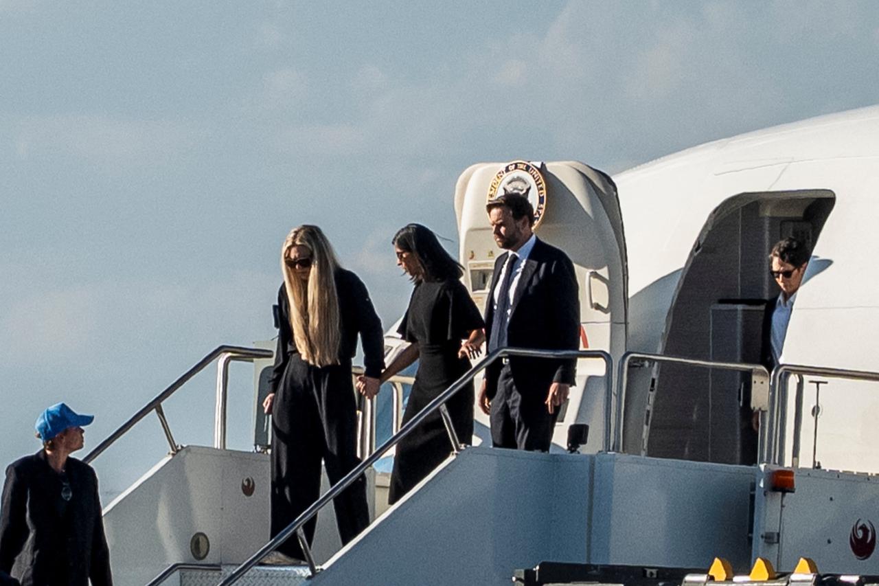 The body of slain conservative activist Charlie Kirk is transported aboard Air Force Two