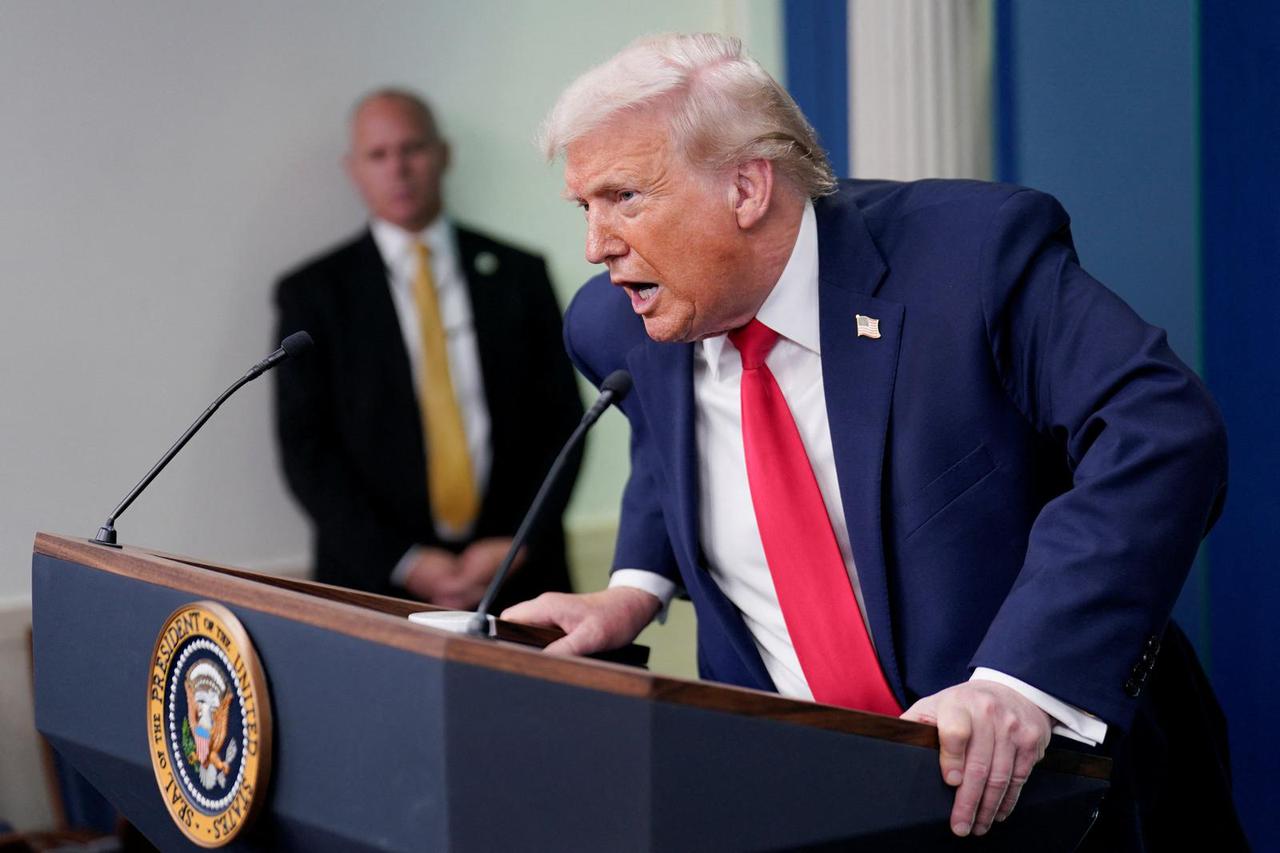 Press briefing on the one-year mark into U.S. President Donald Trump's second term in office, in Washington