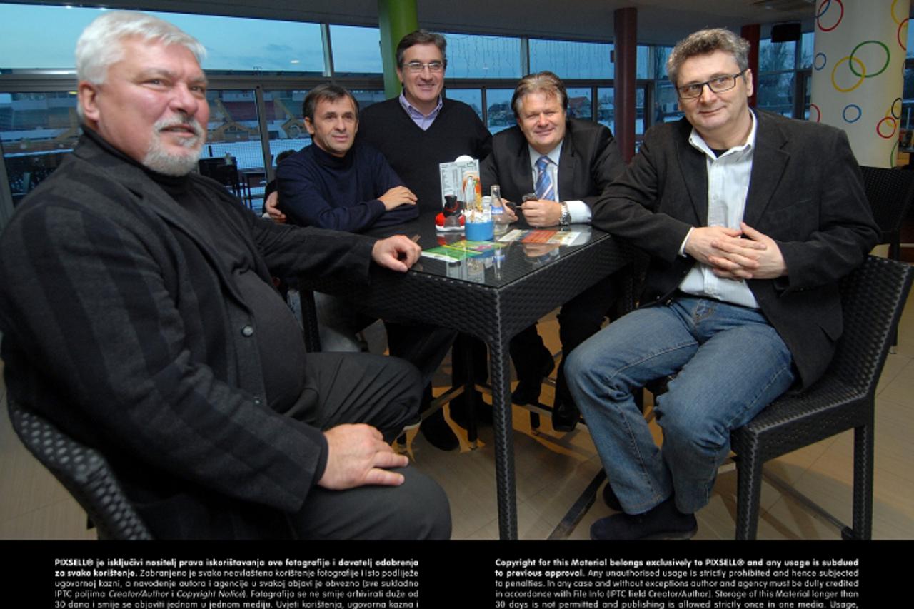 '16.12.2010. Sloboda, Varazdin -  Proslava prvog rodjendana sportsko rekreacijsko centra TTS vlasnika Branka Ivankovica i Tomislava Vrbnjaka. Srecko Bogdan, Zelimir Orehovec, Branko Ivankovic, Rajko M