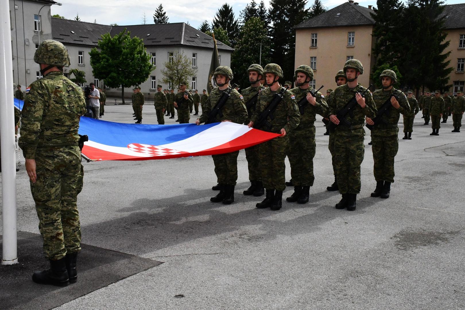 14.05.2021., Pozega - Svecanost polaganja prisege 30. narastaja rocnih vojnika na dragovoljnom vojnom osposobljavanju u vojarni "12. Brigade HV". Photo: Ivica Galovic/PIXSELL