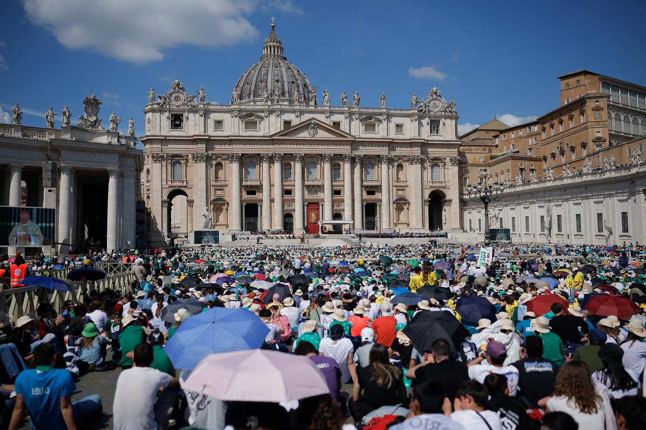 Mass for the Vatican workers, following the funeral for Pope Francis, at the Vatican