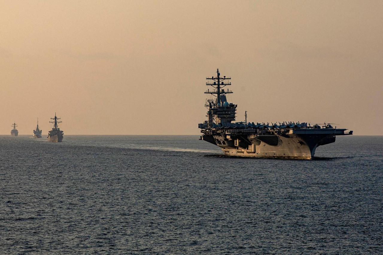 FILE PHOTO: The Dwight D. Eisenhower Strike Group Two transits the Strait of Hormuz