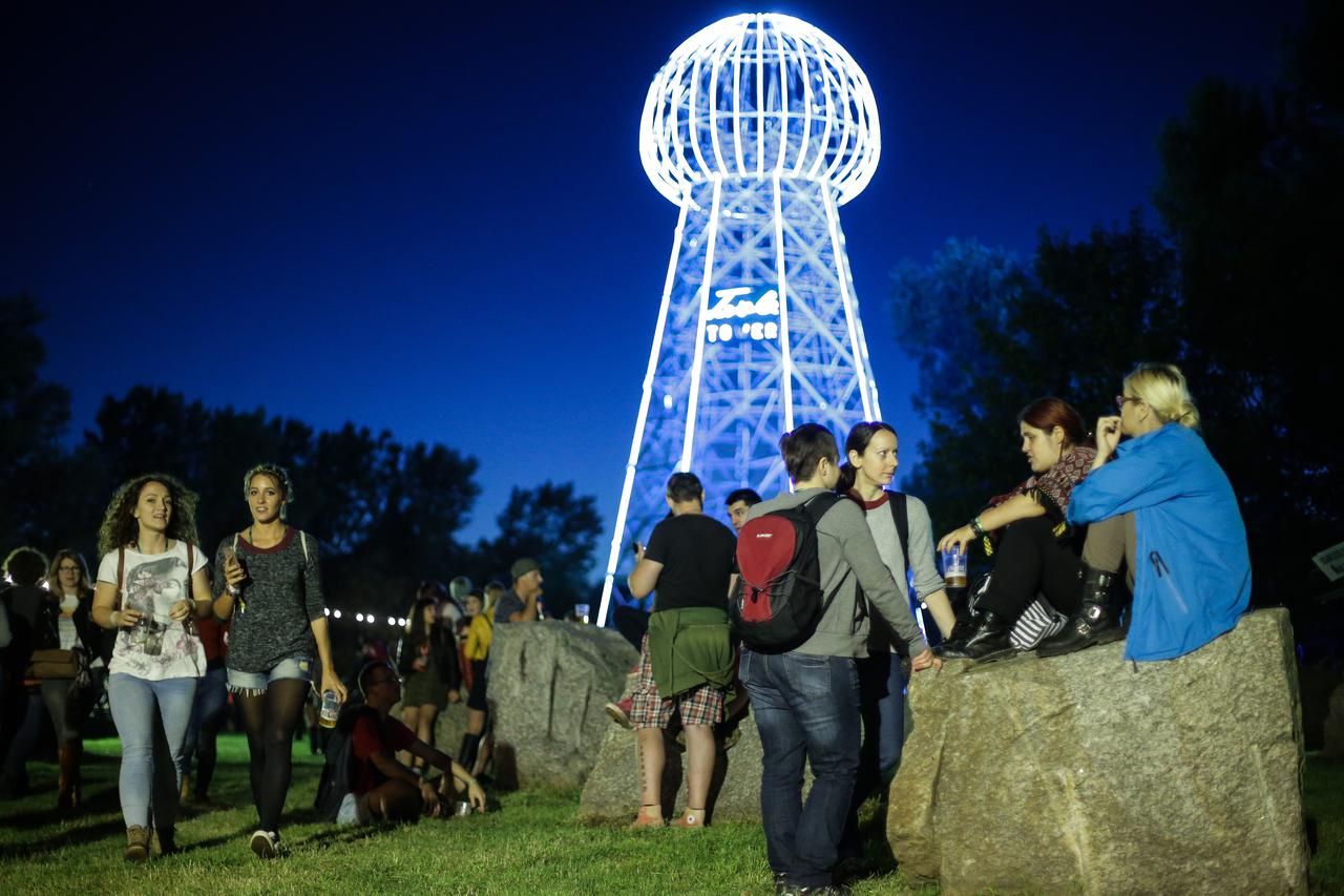 20.6.2016., Zagreb -  Prva vecer 11. INmusic festivala koji se odrzava uz jezero Jarun, gdje nastupaju brojni izvodjaci. Tesla Tower: Tesla meets Bowie.  Photo: Petar Glebov/PIXSELL