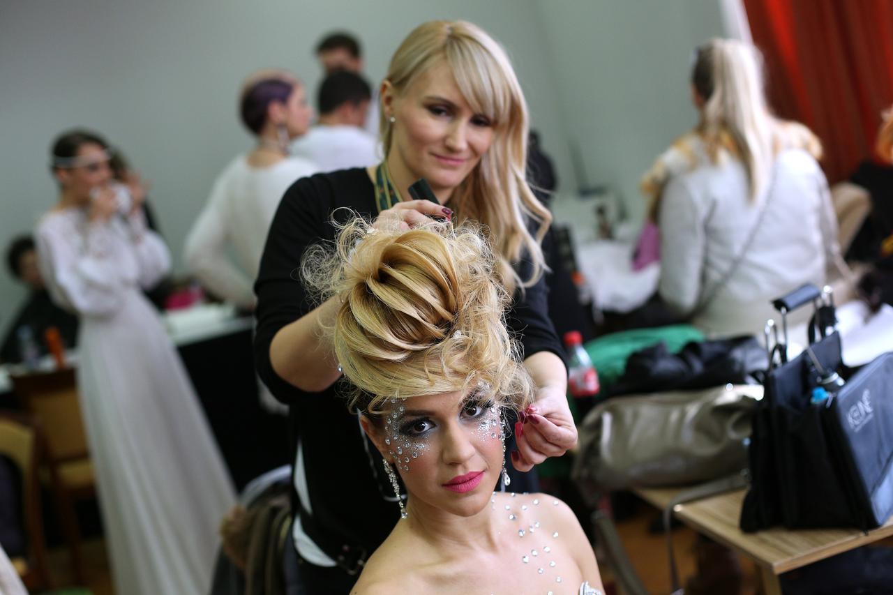 15.11.2015., Zagreb - U prostorijama Hrvatske obrtnicke komore odrzano je Drzavno prvenstvo frizera i kozmeticara.  Photo: Anto Magzan/PIXSELL