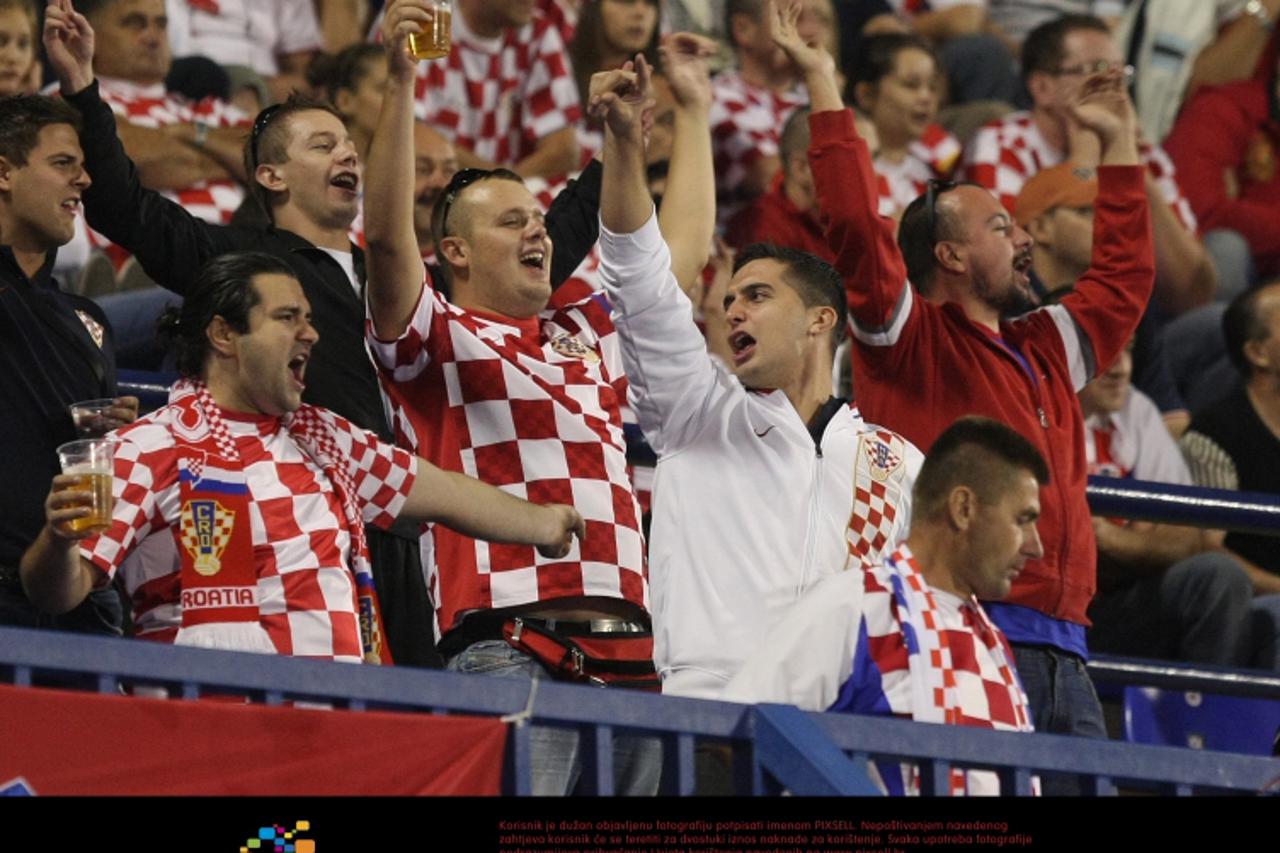 '07.09.2012., Stadion Maksimir, Zagreb - Kvalifikacije za svjetsko prvenstvo 2014., Hrvatska - Makedonija. Navijaci Hrvatske. Photo: Marko Prpic/PIXSELL'