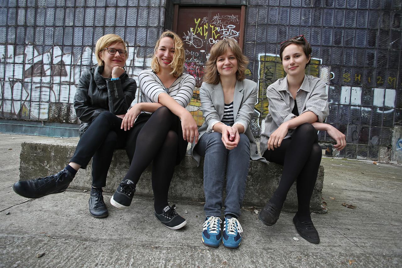 03.06.2014., Zagreb - Arhitektice Tamara Brixy, Marta Klepo, Katarina Zlatec i Tereza Teklic pokrenule su inicijativu prostornog osvjetljenja Gornjeg grada.  Photo: Jurica Galoic/PIXSELL