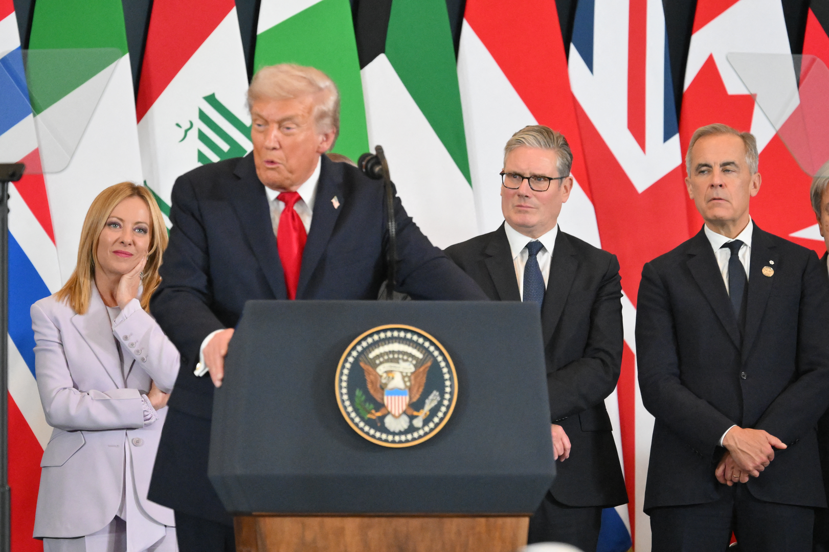 Nakon ceremonije, Trump je održao govor o samom sporazumu: "Dan za koji su ljudi diljem regije i svijeta radili, težili mu, nadali se i molili. Postigli smo ono što su svi rekli da je nemoguće, napokon imamo mir na Bliskom istoku. Tako je lijepo vidjeti kako se budi novi i lijepi dan. A sada počinje obnova."

