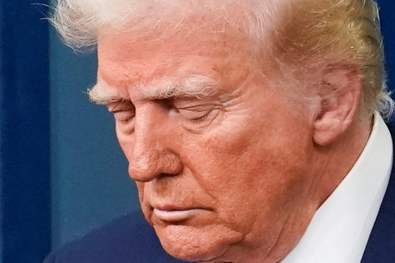 U.S. President Trump briefs reporters on midair collision near Ronald Reagan Washington National Airport, at the White House in Washington