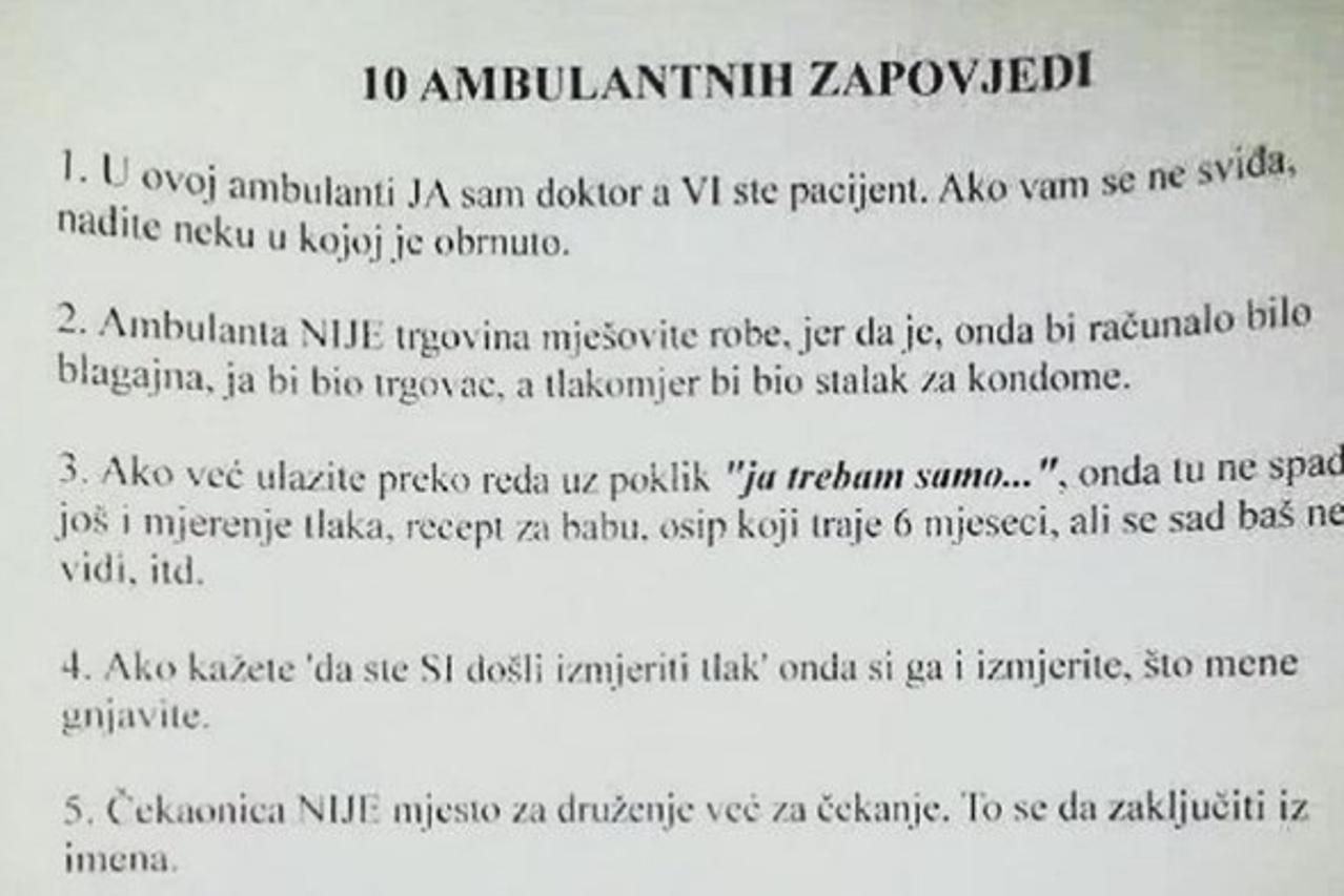 Deset ambulantnih zapovijedi