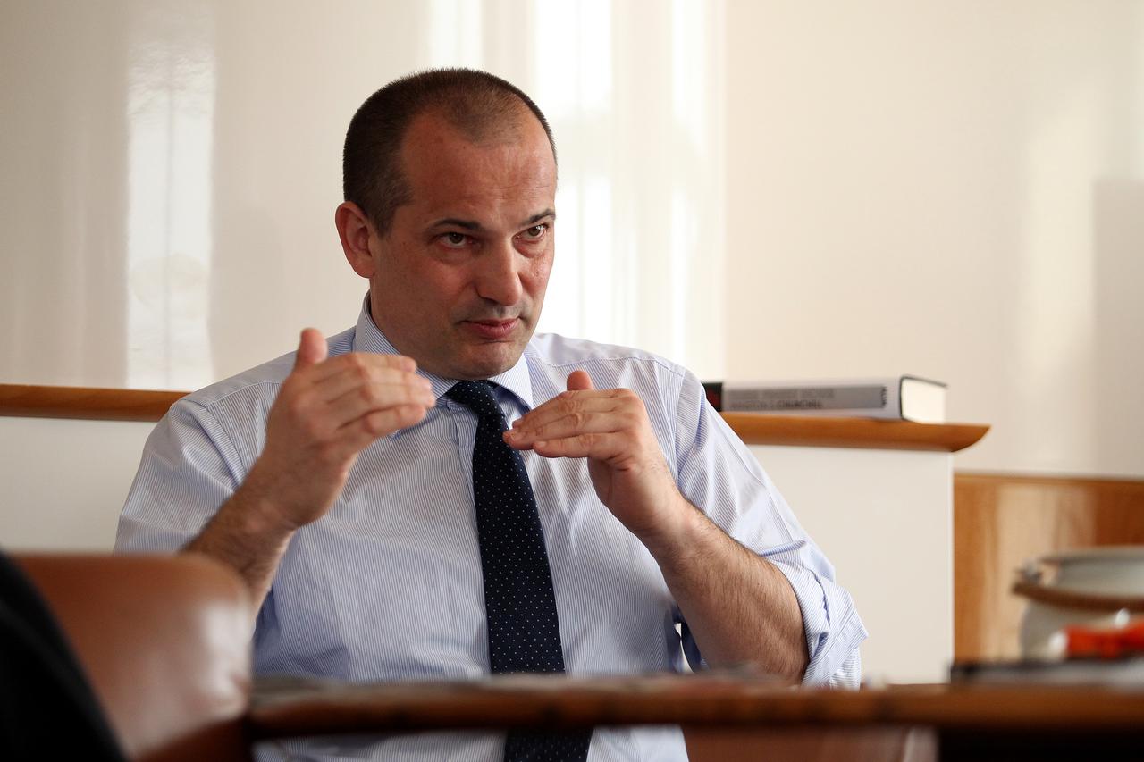 07.04.2014., Zagreb - Ministar pravosudja Orsat Miljenic.  