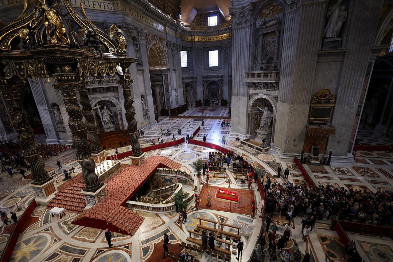 Pope Francis lies in state in St. Peter's Basilica at the Vatican