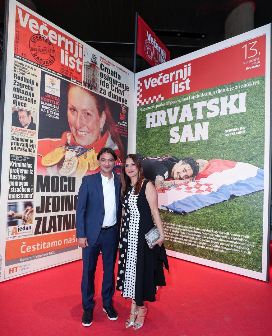 01.07.2019.,Zagreb - U MSU odrzana proslava povodom 60 godina Vecernjeg lista. Zlatko Dalic, Davorka Dalic.
Photo: Goran Stanzl/PIXSELL