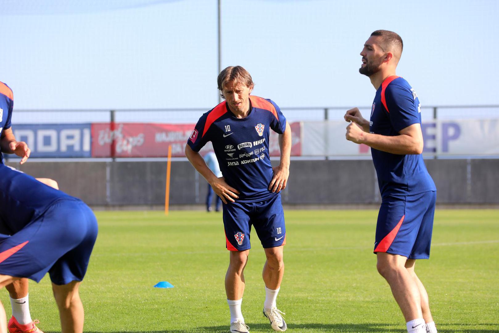 06.06.2024., Rijeka - Trening Hrvatske nogometne reprezentacije na pomocnom terenu stadiona na Rujevici. Photo: Goran Kovacic/PIXSELL