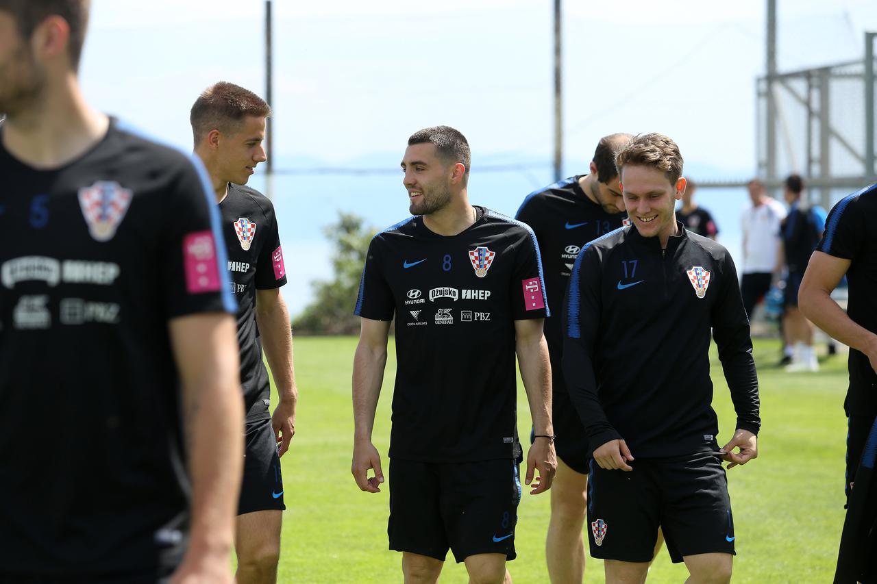 Rijeka: Nogometaši Hrvatske odradili još jedan trening u sklopu priprema za Wales