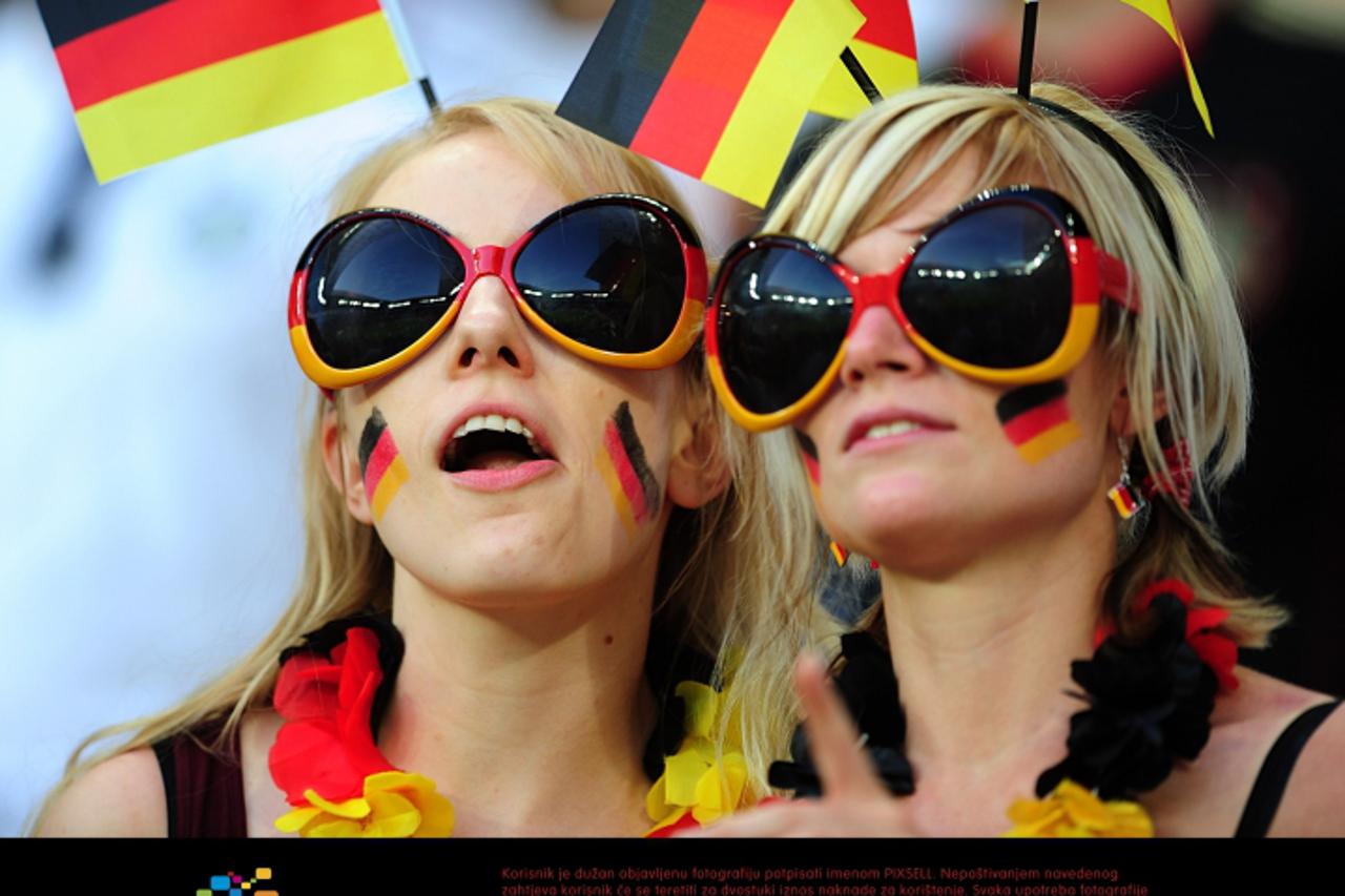 'Germany fans show support for their team in the stands Photo: Press Association/Pixsell'