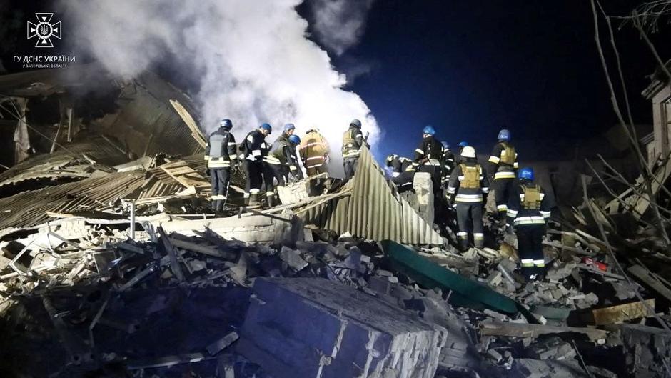 Russian missile attack on hospital in Vilniansk