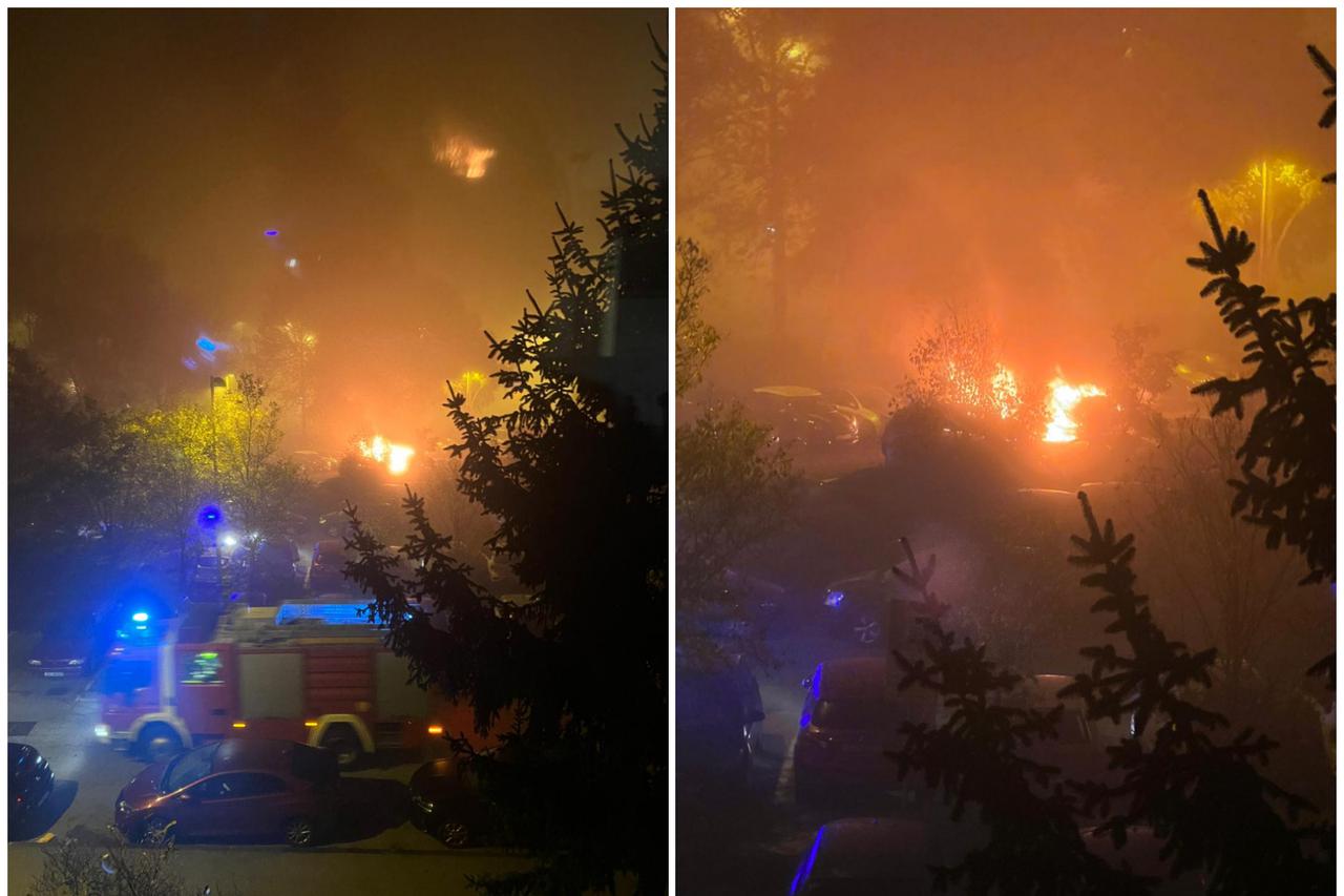 Požar automobila u Zagrebu