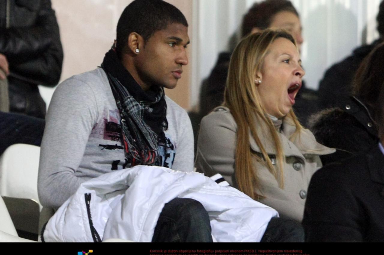 '30.10.2010., stadion Kranjceviceva, Zagreb - Nogometna utakmica 13. kola 1. HNL izmedju NK Zagreb i NK Cibalia. Nogometas Dinama Samir sa djevojkom Jasmin. Photo: Jurica Galoic/PIXSELL'