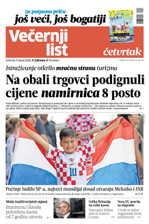 Večernji list naslovnica