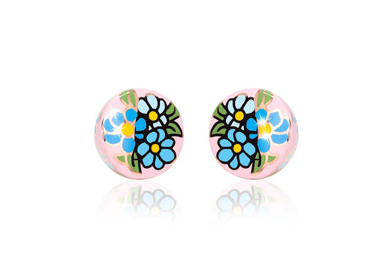 Zlatarne Zaks srebrne naušnice s crvenom pozlatom i emajlom, s popustom 810 kn