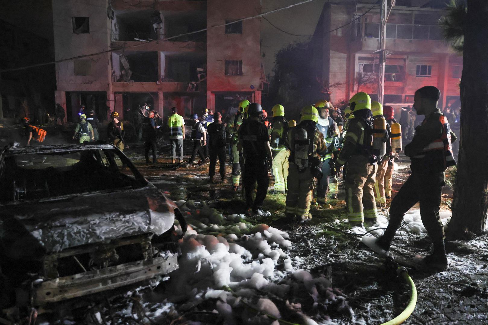 Emergency personnel operate after missiles were launched from Iran to Israel, in Haifa, Israel, June 15, 2025. REUTERS/Shir Torem Photo: SHIR TOREM/REUTERS