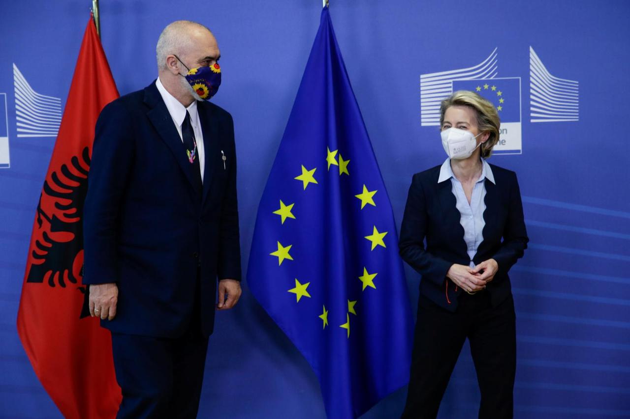 EC President von der Leyen and Albanian PM Rama meet in Brussels