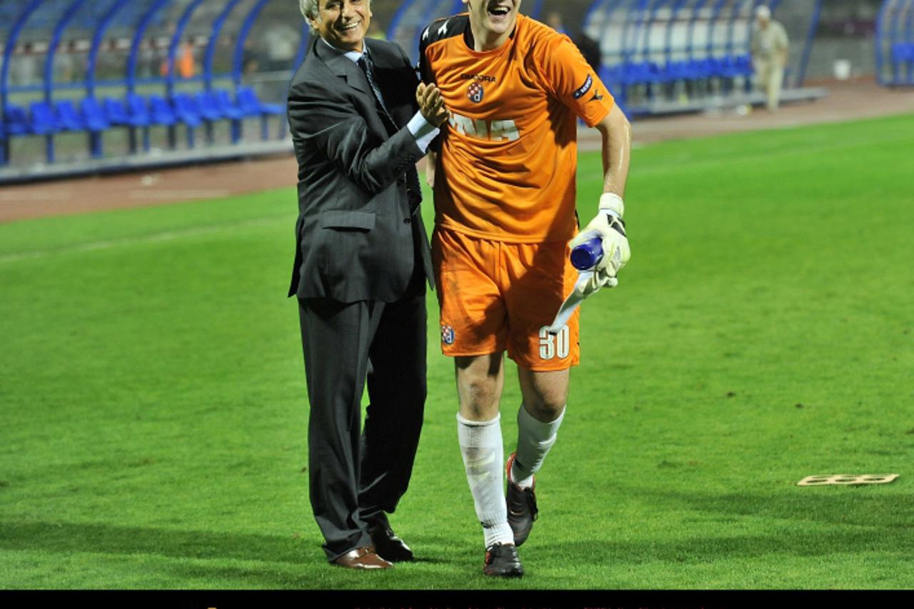 '16.09.2010., Stadion Maksimir, Zagreb - Europska liga, skupina D, Dinamo - Villarreal. Vahid Halilhodzic, Ivan Kelava. Photo: Antonio Bronic/PIXSELL'