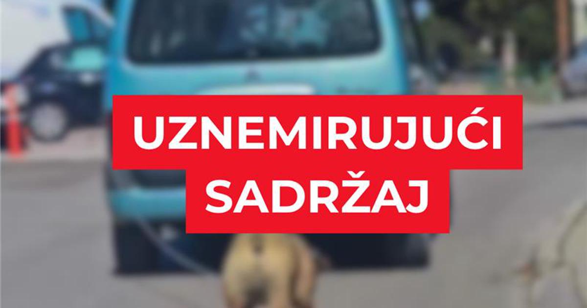 Muškarac (59) uhićen u Šibeniku zbog vučenja psa na lancu automobilom u pokretu
