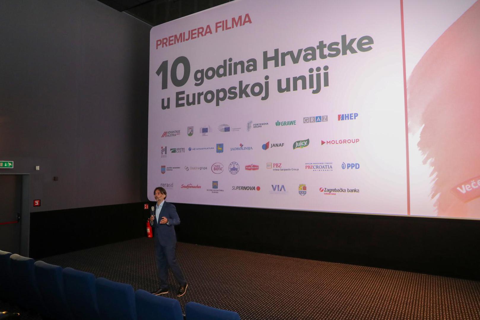 28.06.2023., Zagreb - Premijera filma Vecernjeg Lista "10 godina Hrvatske u Europskoj uniji" Photo: Matija Habljak/PIXSELL