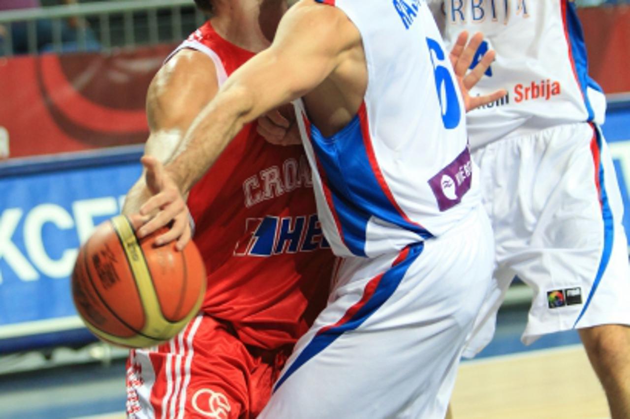 '04.09.2010., Istanbul ?2010 FIBA SP Istanbul. Utakmica osmine finala Hrvatska- Srbija u Sinan Erdem Dome.Marko Banic Photo: Zeljko Lukunic/PIXSELL'