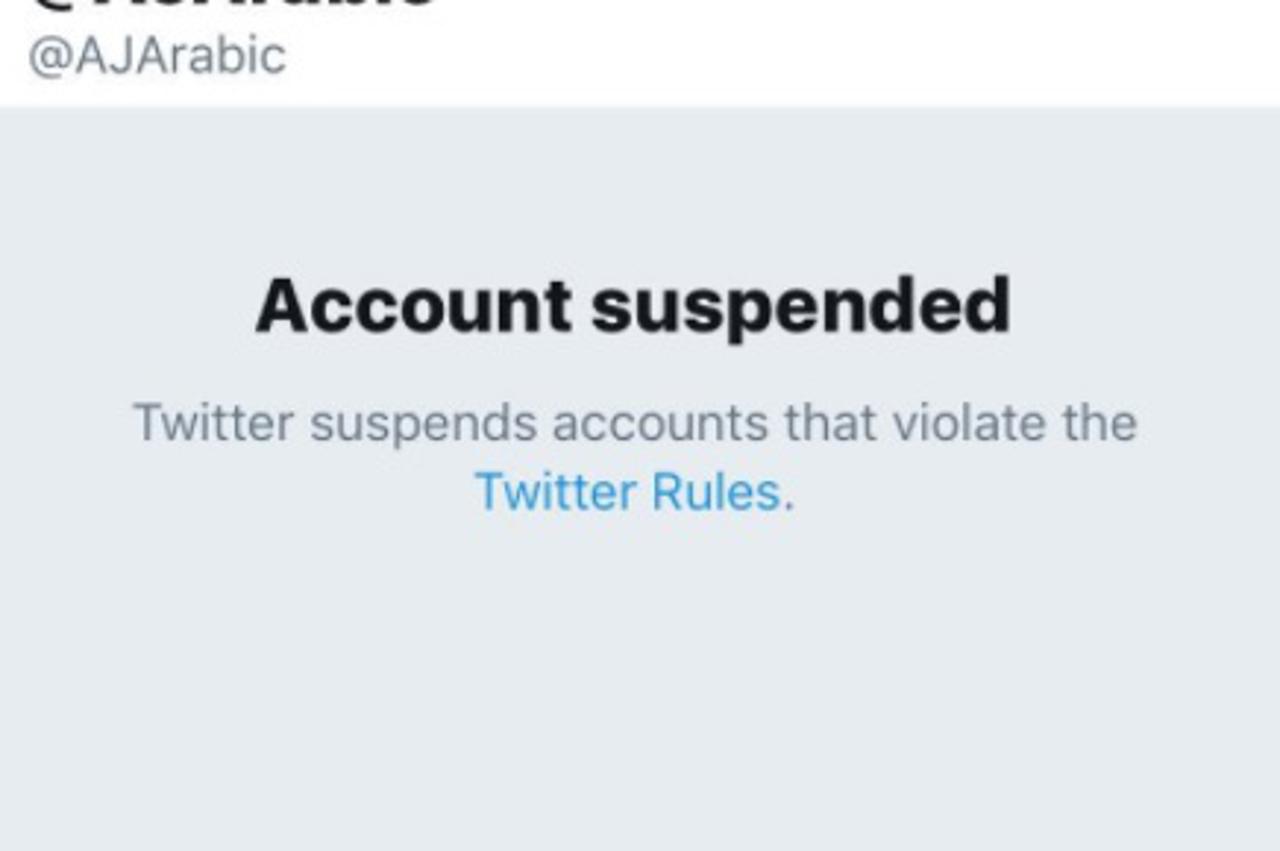 Suspendiran Twitter profil Al Jazeere