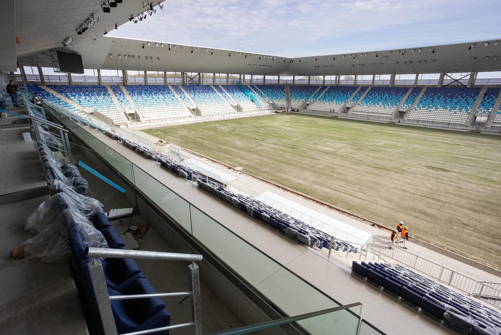 22.03.2023., Osijek - Novi nogometni stadion na Pampasu u zavrsnim radovima pred otvorenje. Photo: Davor Javorovic/PIXSELL