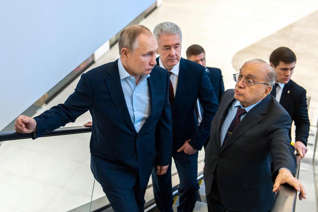 Russian President Vladimir Putin visits Lomonosov Moscow State University in Moscow