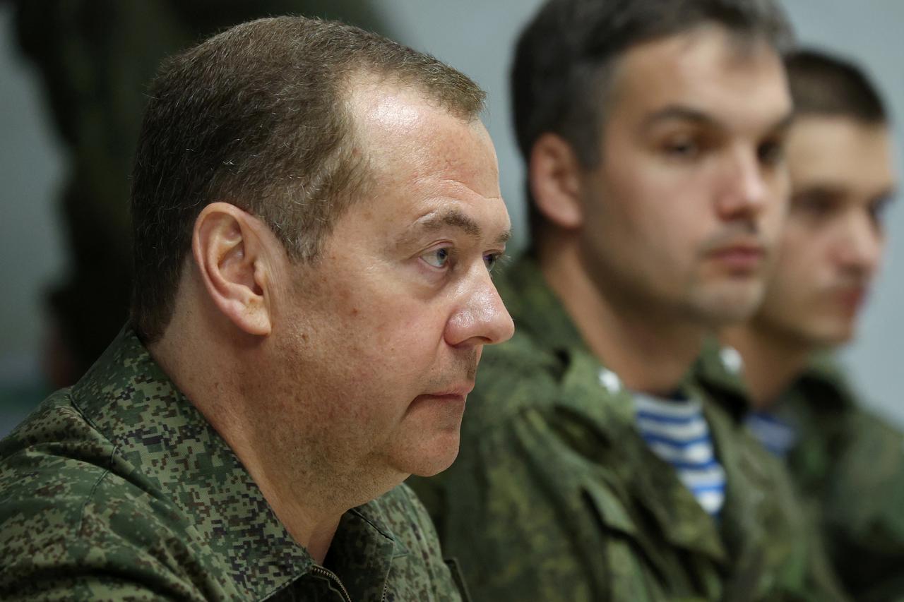 Russia's Security Council deputy head Medvedev meets military personnel in Ulyanovsk region