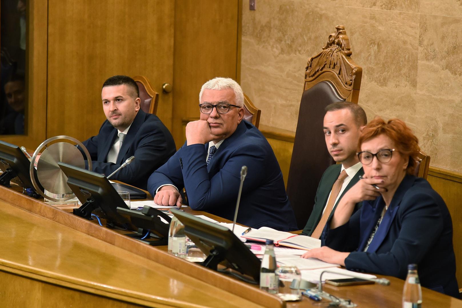 31, October, 2023, Podgorica - The session of the Assembly of Montenegro at which the new Government of Montenegro is elected. Andrija Mandic.    31, oktobar, 2023, Podgorica - Sednica Skupstine  Crne Gore na kojoj se bira nova Vlada Crne Gore.     Photo: R.R./ATAImages/PIXSELL