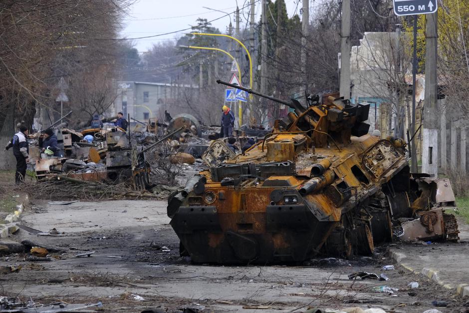 Buča: Uništena ruska vojna mehanizacija