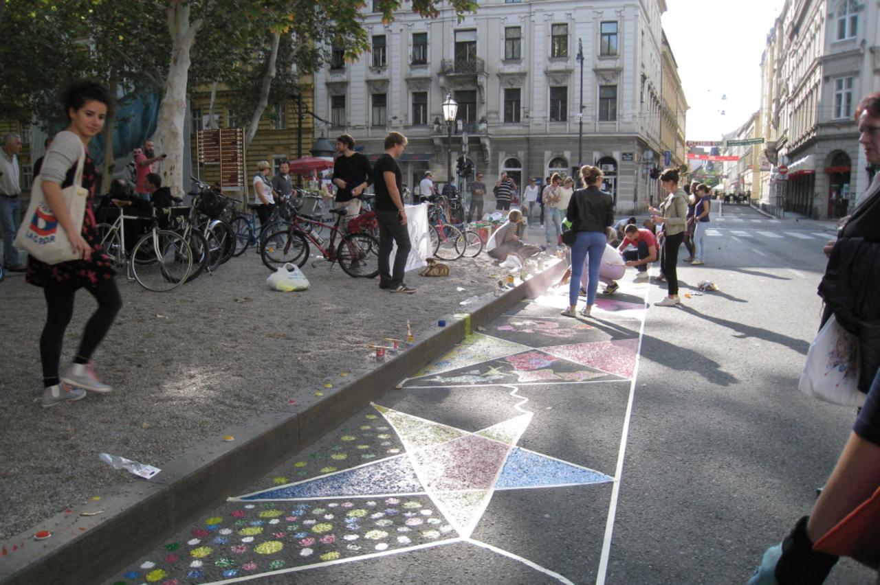 Nova biciklistička traka na dijelu kolnika sjeverno od Zrinjevca (1)