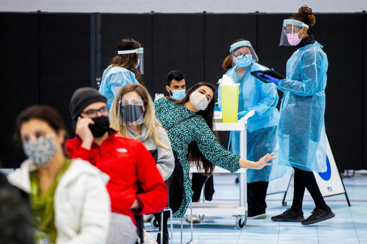 FILE PHOTO: COVID-19 vaccinations at a Sikh Gurudwara in Mississauga, Ontario