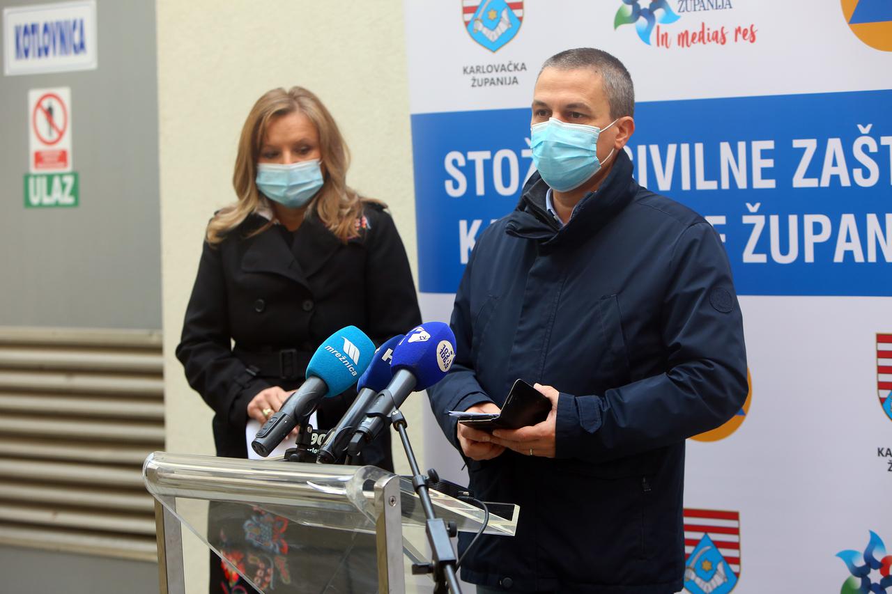 Karlovac: Konferencija za medije Stožera civilne zaštite Karlovačke županije