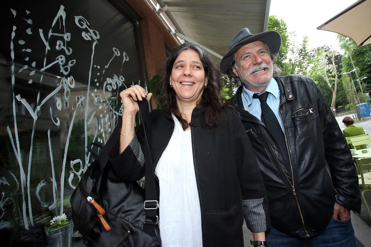 26.05.2015., Zagreb - U caffe baru Velvet predstavljen program 15. sezone Kazalista Ulysses.  Rade Serbedzija, Lenka Udovicki.  Photo: Sanjin Strukic/PIXSELL