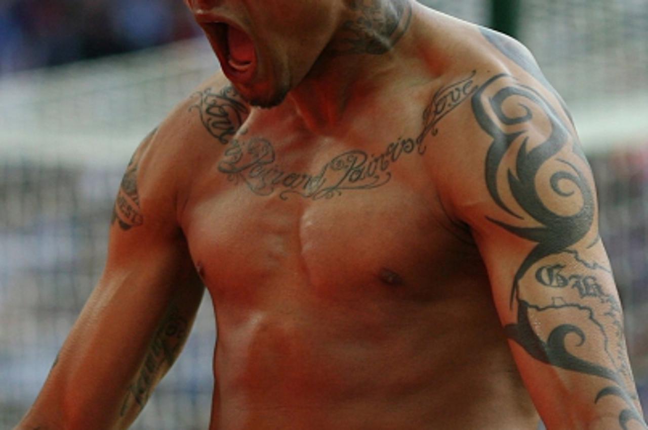 'Portsmouth's Kevin-Prince Boateng celebrates scoring their second goal from the penalty spot. Photo: Press Association/Pixsell'