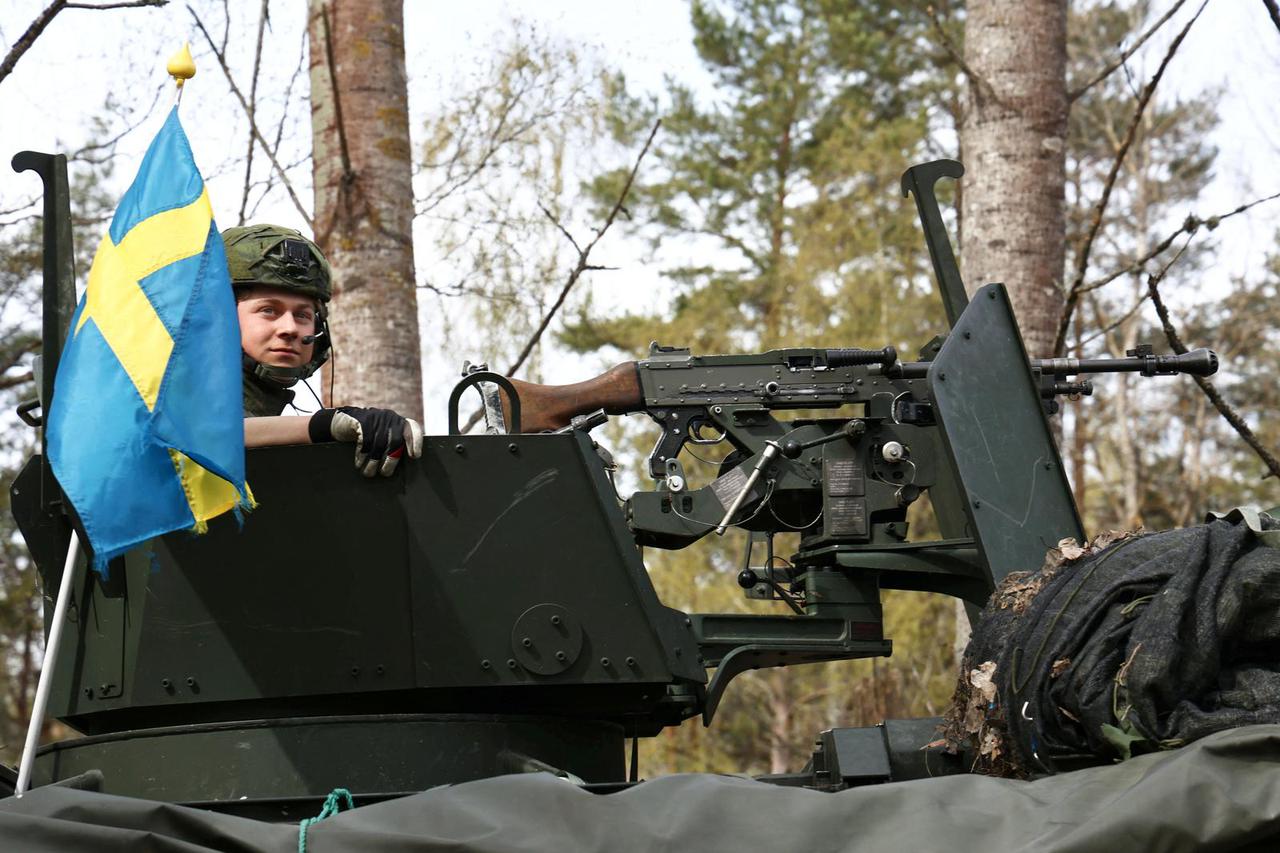 Swedish and U.S. troops train as part of the Aurora 26 military exercises near Stockholm