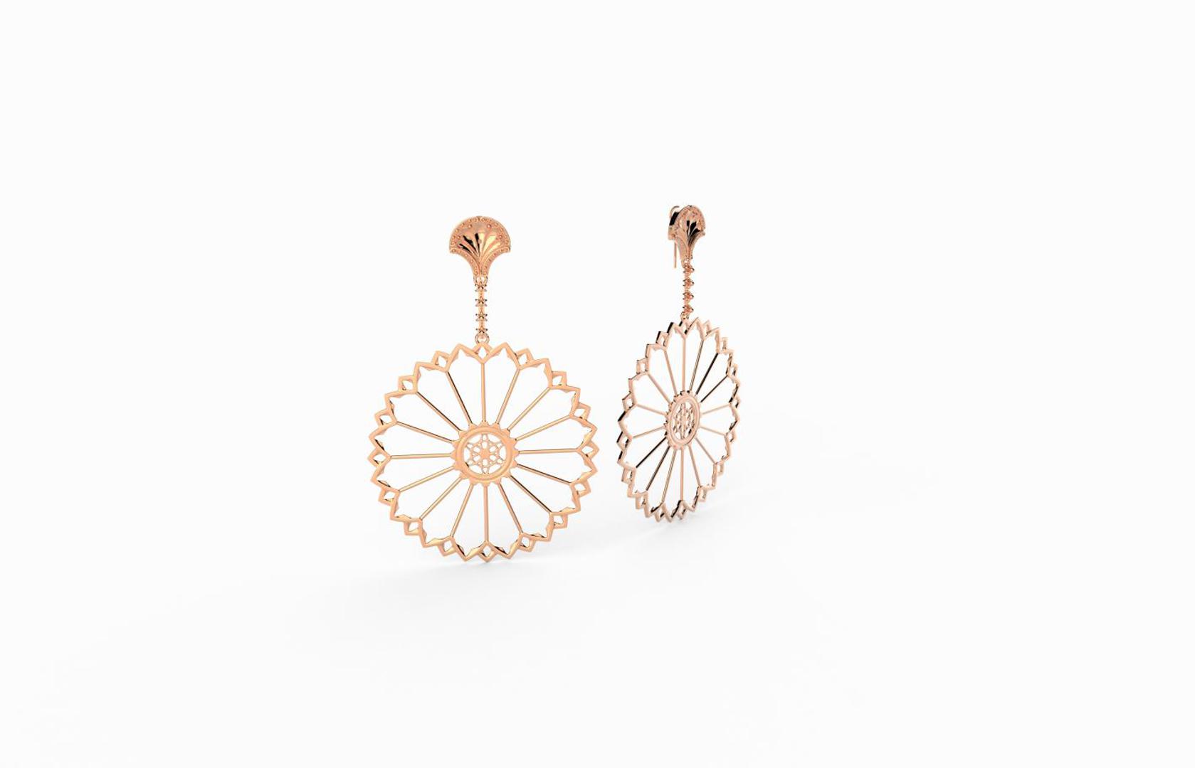 Srebrne nausnice Rozete s rose gold pozlatom_1230kn_snizeno_615kn_Argentum
