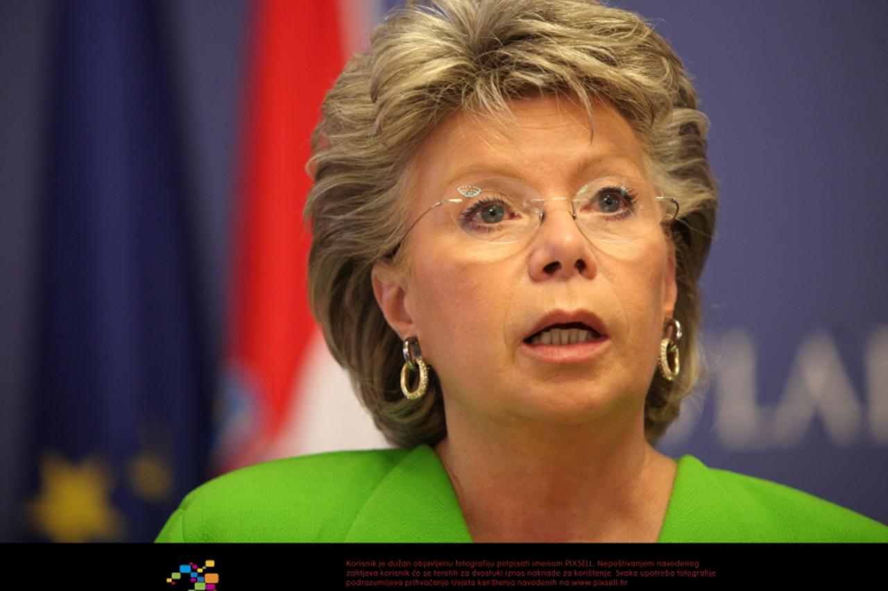 '03.03.2011., Trg sv. Marka 2, Zagreb - Predsjednica Vlade RH sastala se s potpredsjednicom Europske komisije i povjerenicom za pravosudje,temeljna prava i gradjanstvo Viviane Reding.  Photo: Robert A