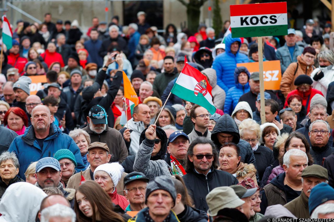 Hungarian PM Orban electoral campaign closing rally, in Szekesfehervar