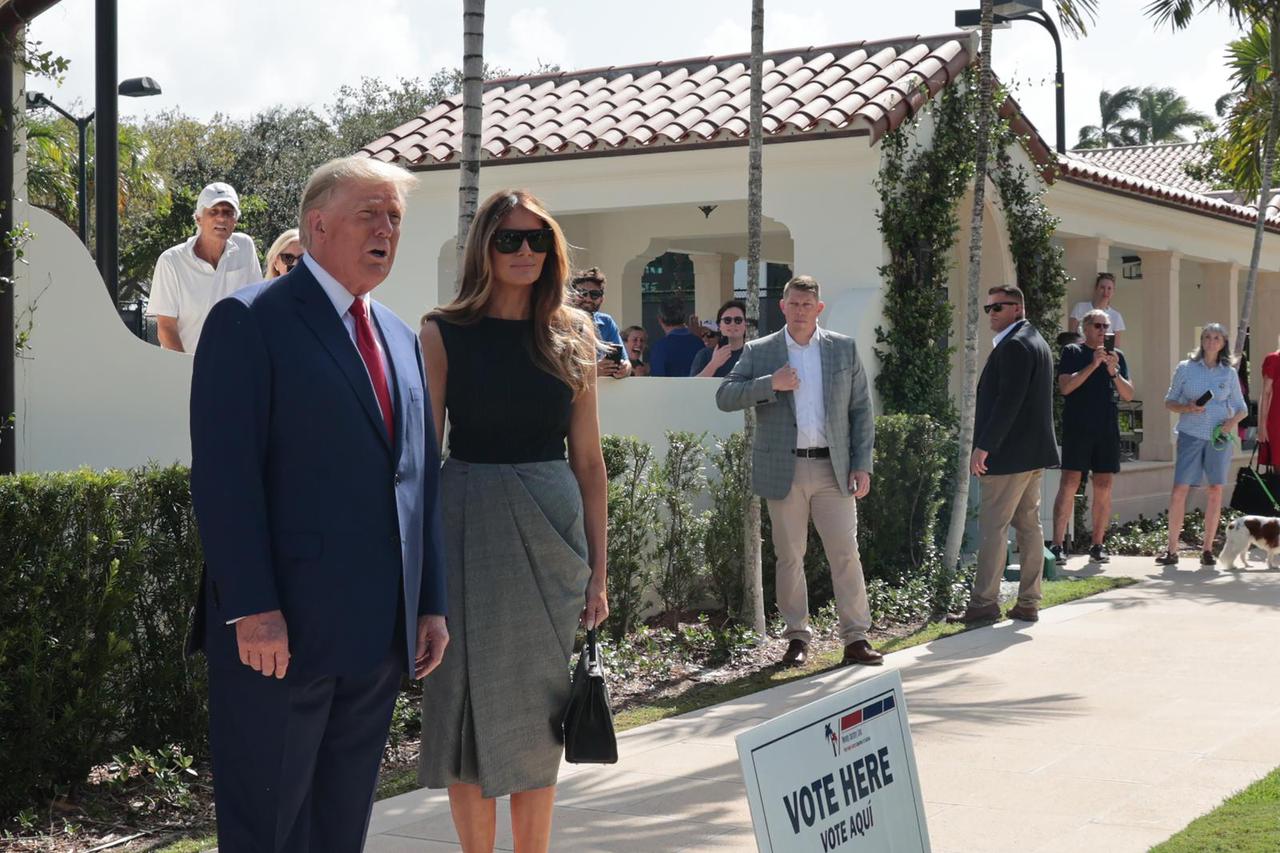 Former President Trump Votes In Palm Beach, Florida