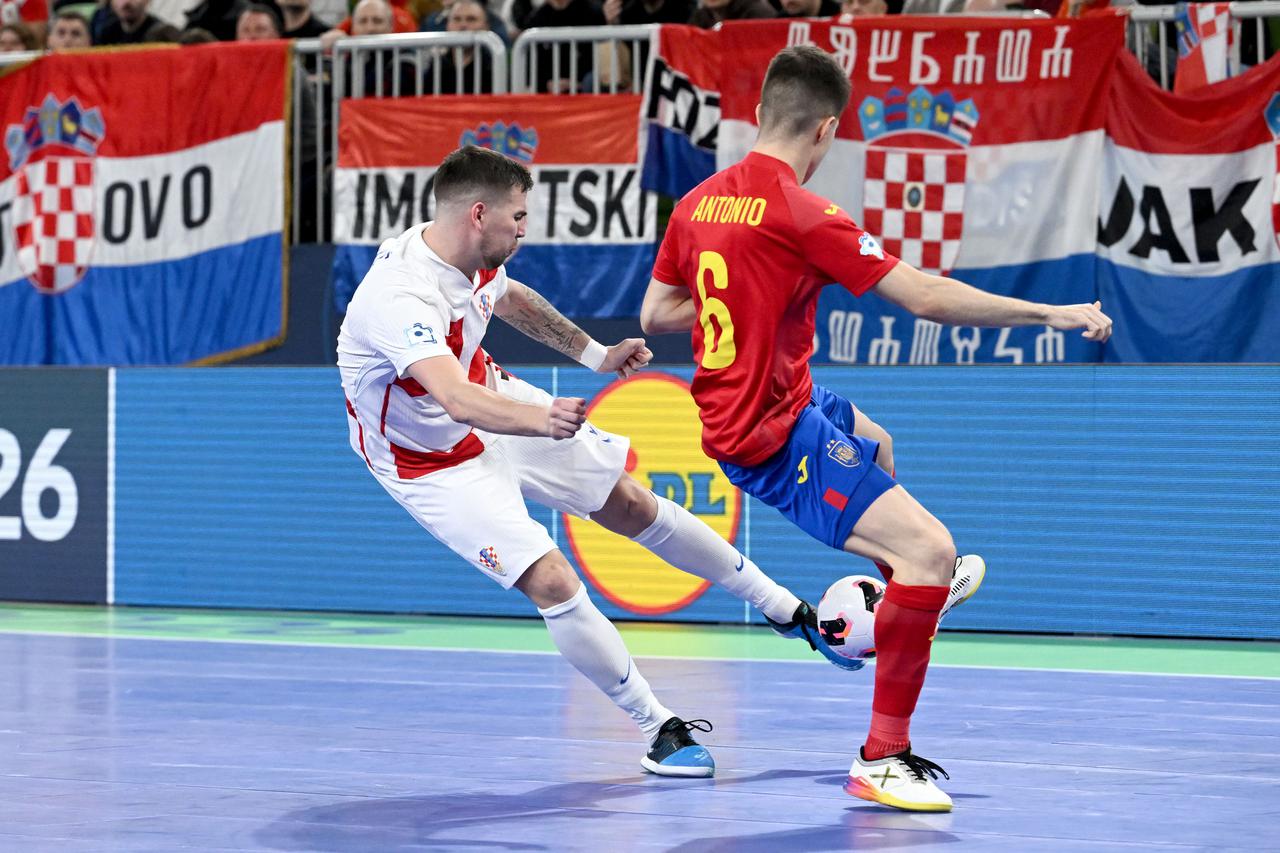 Susret Hrvatske i Španjolske u polufinalu Europskog prvenstva u futsalu