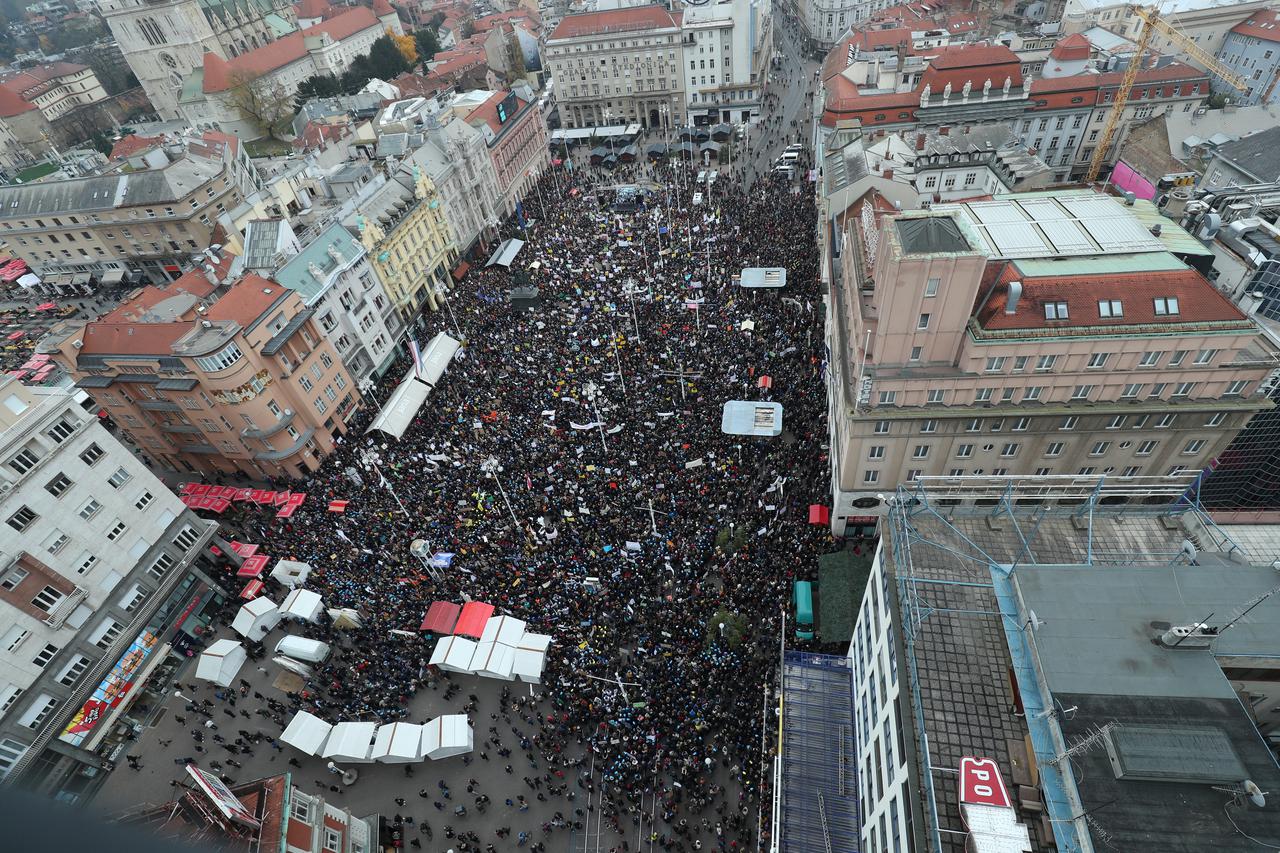Prosvjed u Zagrebu
