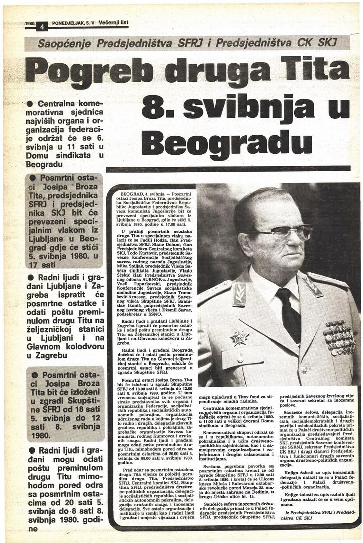 Na 16 stranica objavljeni su samo tekstovi o Titu.
